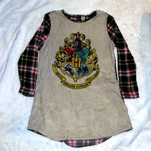 Flannel and Sherpa Harry Potter Pajama Sleep Shirt